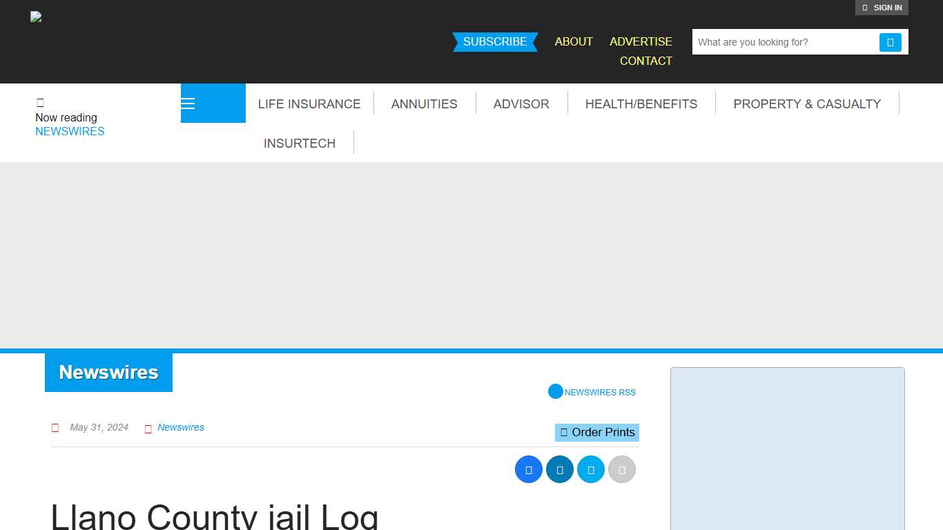 Llano County jail Log - Insurance News | InsuranceNewsNet